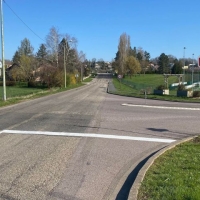 Nouveau stop à l'intersection entre la D78A venant de Riche et la rue Verlaine venant du collège.